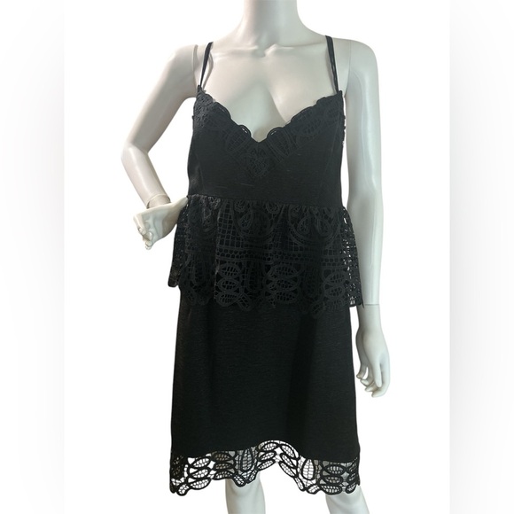 Gianni Bini Black Lace
Monica Cocktail Dress Peplum 
Nwt - Picture 9 of 12